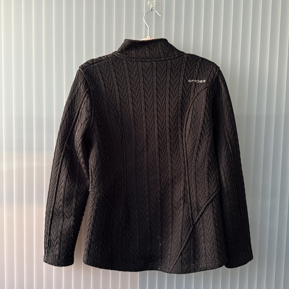 Spyder Black Cable Knit Utility Jacket - Picture 2 of 6